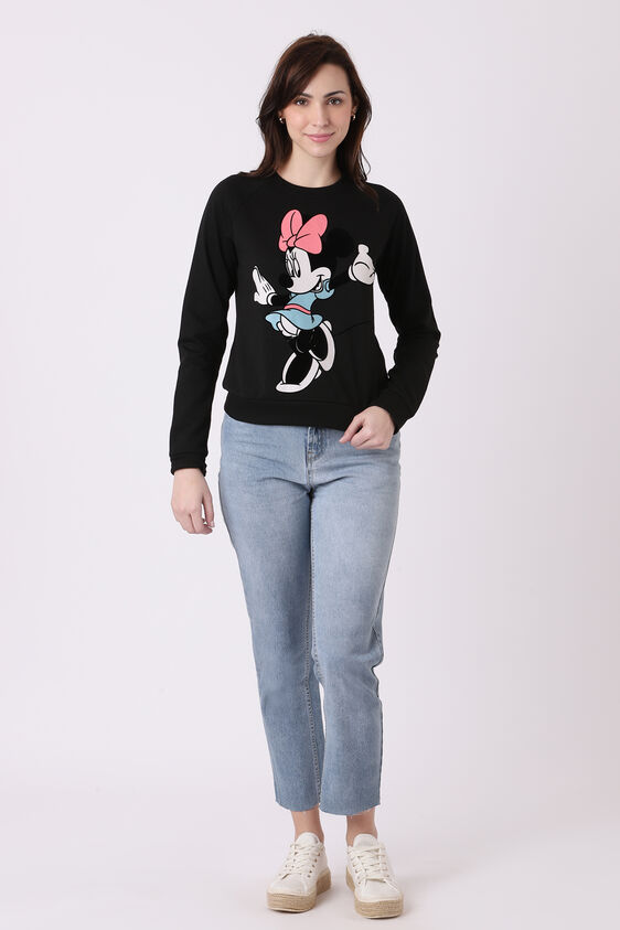 Black Graphic Straight Top, Black, image 2